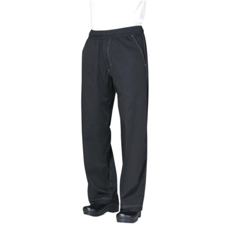 Pantalon de cuisine mixte Baggy Chef Works noir M