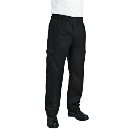 Pantalon de cuisine mixte Chef Works Slim Fit Cargo noir L