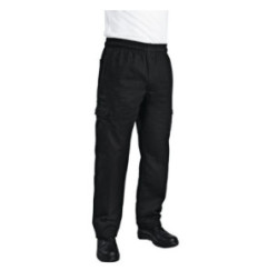 Pantalon de cuisine mixte Chef Works Slim Fit Cargo noir S