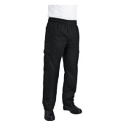 Pantalon de cuisine mixte Chef Works Slim Fit Cargo noir XXL