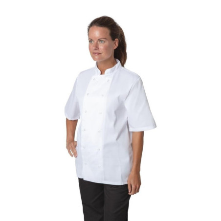 Veste de cuisine Whites Boston manches courtes blanche S