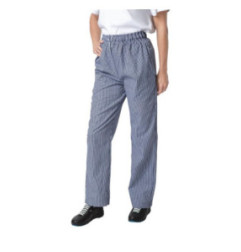 Pantalon de cuisine mixte Whites Vegas petits carreaux bleus et blancs L