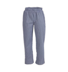 Pantalon de cuisine mixte Whites Vegas petits carreaux bleus et blancs L