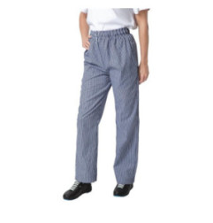 Pantalon de cuisine mixte Whites Vegas petits carreaux bleus et blancs M