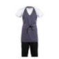 Tablier serveur col en V Whites gris anthracite