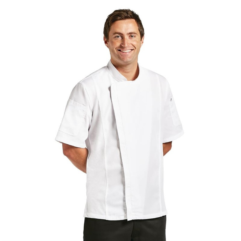 Veste de cuisine mixte Cool Vent Chef Works Urban Springfield blanche L