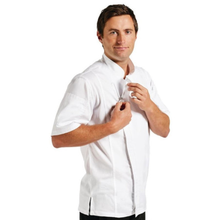 Veste de cuisine mixte Cool Vent Chef Works Urban Springfield blanche XL