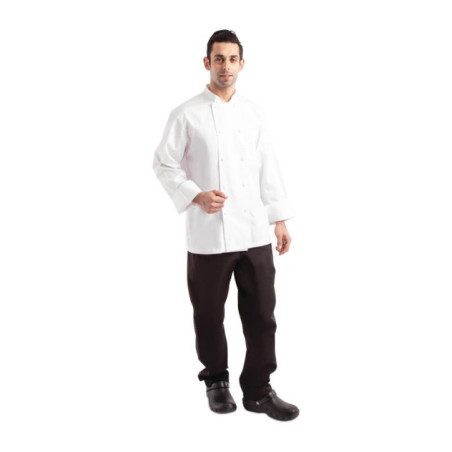 Veste de cuisine mixte blanche à manches longues Chef Works Calgary Cool Vent L