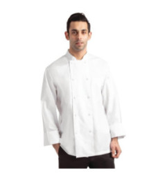 Veste de cuisine mixte blanche à manches longues Chef Works Calgary Cool Vents S