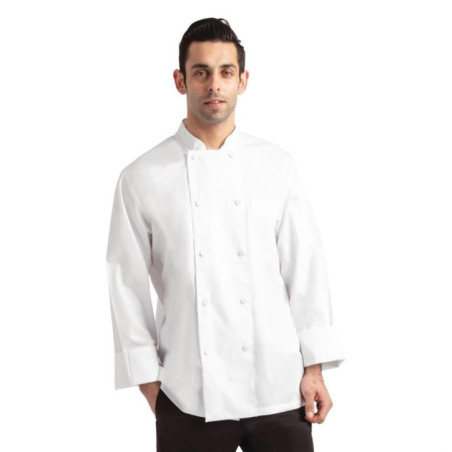Veste de cuisine mixte blanche à manches longues Chef Works Calgary Cool Vents S