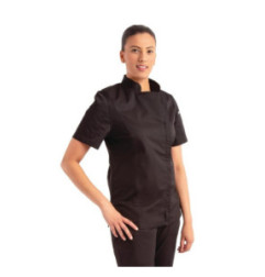 Veste de cuisine femme zippée légère Springfield Chef Works noire M