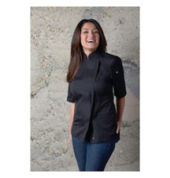 Veste de cuisine femme zippée légère Springfield Chef Works noire M