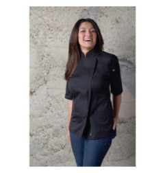 Veste de cuisine femme zippée légère Springfield Chef Works noire S