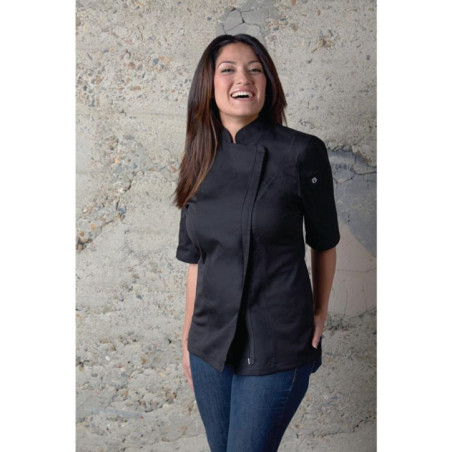 Veste de cuisine femme zippée légère Springfield Chef Works noire XL