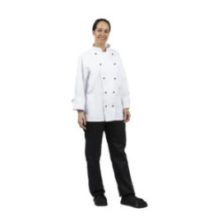 Veste de cuisine mixte Whites Chicago manches longues blanche L