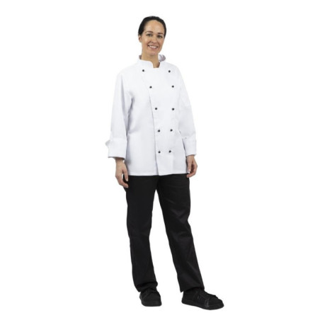 Veste de cuisine mixte Whites Chicago manches longues blanche L