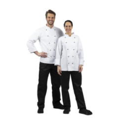 Veste de cuisine mixte Whites Chicago manches longues blanche L