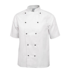 Veste de cuisine mixte Whites Chicago manches courtes blanche L