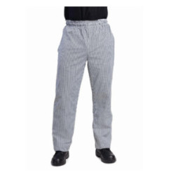Pantalon de cuisine mixte Whites Vegas petits carreaux noirs et blancs XL