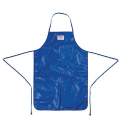 Tablier bavette en nylon Burnguard QuicKlean bleu