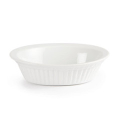 Plat à tourte ovale blanc Olympia (Lot de 6)