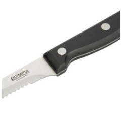 Couteaux à viande Olympia manche noir (Lot de 12)