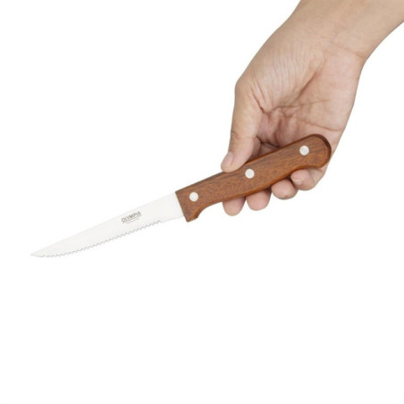 Couteaux à viande Olympia manche en bois