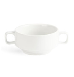 Bol à soupe avec anses blancs Olympia 115mm (Lot de 6)