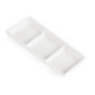 Plat à 3 compartiments blanc Olympia (Lot de 12)