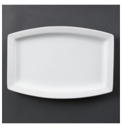 Assiette rectangulaire Olympia Whiteware 320mm (Lot de 6)