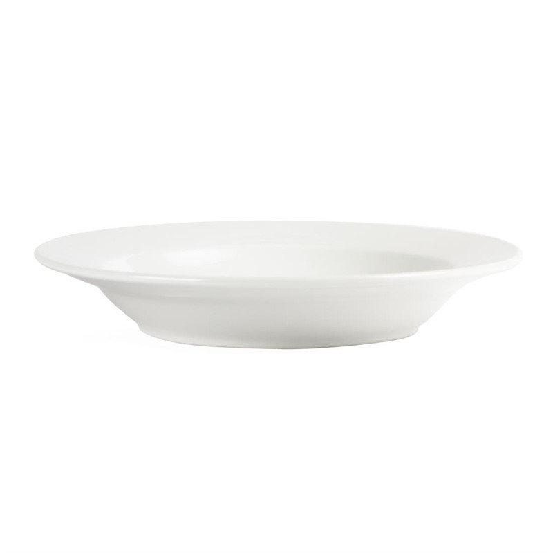 Assiettes creuses blanches Olympia 270mm (Lot de 6)