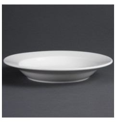 Assiettes creuses blanches Olympia 270mm (Lot de 6)