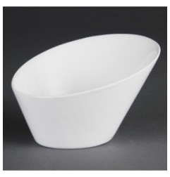 Bols ovales inclinés blancs Olympia 133 x 154mm (Lot de 4)