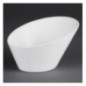 Bols ovales inclinés blancs Olympia 133 x 154mm (Lot de 4)
