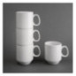 Mugs empilables blancs 284ml Olympia (Lot de 12)