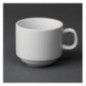 Tasse à thé empilable blanche whiteware Olympia 200ml (Lot de 12)