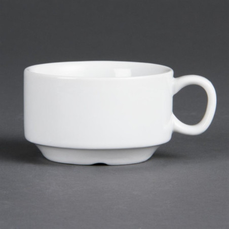 Tasses à espresso empilables Olympia Whiteware 85ml (lot de 12)