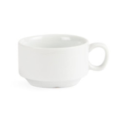 Tasses à espresso empilables Olympia Whiteware 85ml (lot de 12)