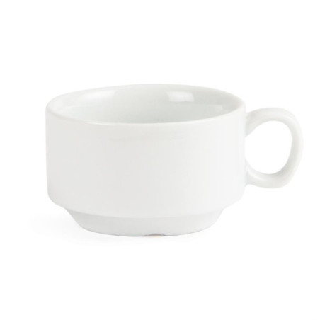 Tasses à espresso empilables Olympia Whiteware 85ml (lot de 12)