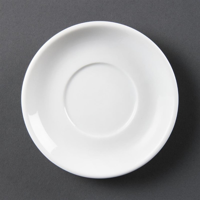 Soucoupe pour tasse à espresso empilable blanche Olympia (Lot de 12)