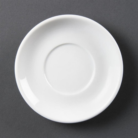 Soucoupe pour tasse à espresso empilable blanche Olympia (Lot de 12)