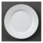 Assiettes à bord large blanches Olympia 202mm (Lot de 12)