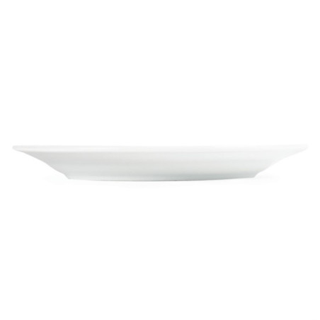 Assiettes à bord large blanches Olympia 202mm (Lot de 12)