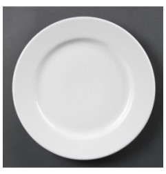 Assiettes à bord large blanches Olympia 310mm (Lot de 6)