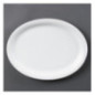 Assiettes ovales blanches Olympia 295mm (lot de 6)