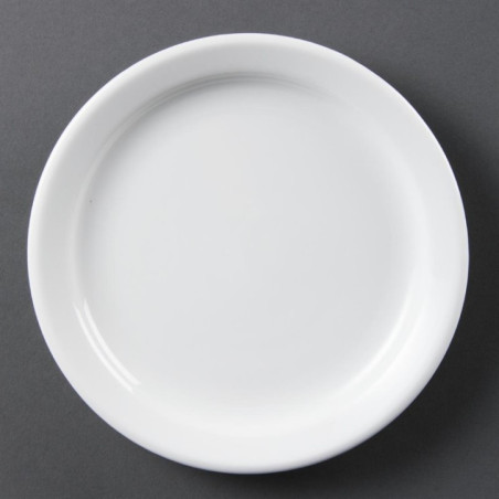 Assiettes à bord étroit blanches Olympia 180mm (Lot de 12)