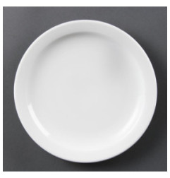 Assiettes à bord étroit blanches Olympia 202mm (Lot de 12)