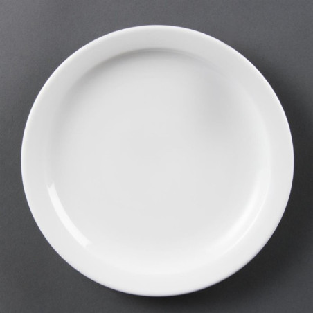 Assiettes à bord étroit blanches Olympia 202mm (Lot de 12)