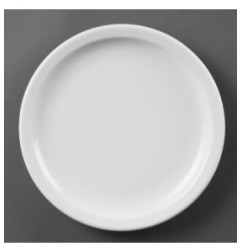 Assiettes à bord étroit blanches Olympia 230mm (Lot de 12)