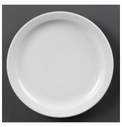 Assiettes à bord étroit blanches Olympia 250mm (Lot de 12)